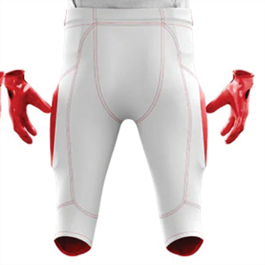 Personalizado 100% poliéster sublimado uniforme de fútbol americano transpirable blanco rojo aparejos sarga equipo corto Jersey logotipo frontal - Product Image 6