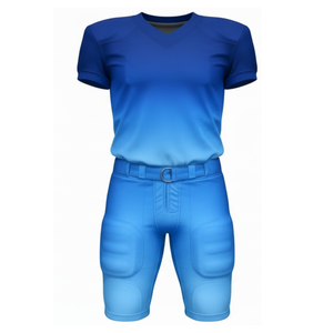 Uniforme de Fútbol Americano OEM Azul Cielo Degradado, Jersey Sublimado con Efecto Ombré y Pantalones de Juego Acolchados - Product Image 2