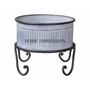 Modern Flower Decoration <b>Planter</b> and Pot Set Of 3 Different Sizes Galvanized Tin Stylish Flower <b>Planter</b> For Wedding and Party - Product Image 5