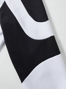 Sweat à capuche et pantalon de survêtement à blocs de couleurs avec poches kangourou pour hommes de grande taille survêtement à la mode vente en gros - Product Image 4