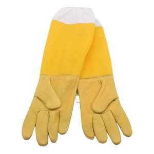 High Grade 100% Cotton Beekeeping <b>Gloves</b> Poly/Cotton Sheep Leather Beekeeper's Gear New Condition Animal Husbandry Equipment - Product Image 1