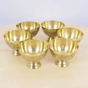 Bol en laiton décoratif vintage bol de mélange et de service finition brillante Table à dîner bol en laiton de service alimentaire meilleure qualité - Product Image 4
