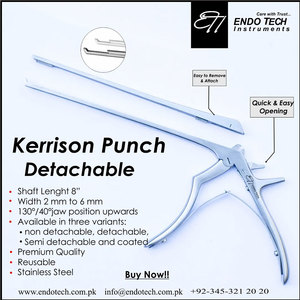 Surgical Grade Stainless Steel Kerrison <b>Punch</b> Orthopedic Instrument <b>Set</b> Manual Forceps Spinal Roungers - Product Image 6