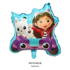Nuevo globo redondo con forma <span class=keywords><strong>de</strong></span> dibujos animados <span class=keywords><strong>de</strong></span> <span class=keywords><strong>casa</strong></span> <span class=keywords><strong>de</strong></span> muñecas Gabi para decoración <span class=keywords><strong>de</strong></span> fiestas - Product Image 4