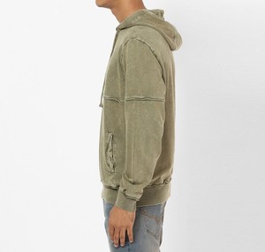 Personnalisé imprimé léger 100% coton hommes sweats à capuche doux confortable solide motif hiver travail tenue décontractée bas quantité minimale de commande vente! - Product Image 4