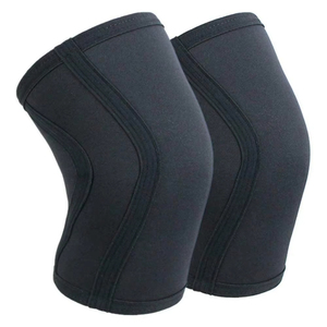 Rodilleras de compresión ajustables de neopreno azul para levantamiento de pesas y sentadillas, el mejor diseño. - Product Image 5