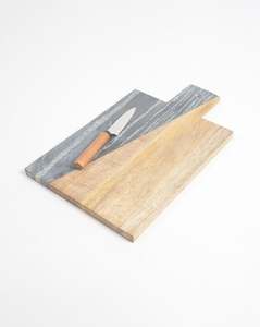 เขียงหินอ่อนสีขาวคลาสสิกเขียงทนทานสำหรับเสิร์ฟอาหารทำอาหารอบและเตรียม - Product Image 4