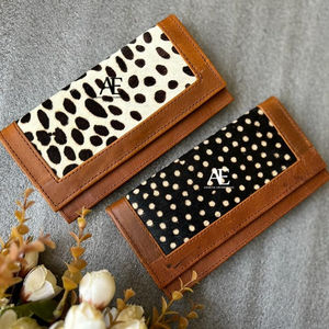 Cartera de cuero de vaca Multi usos Clutch Phone Cases Hair On Hide Clutch Card Western Wallets para mujeres - Product Image 1