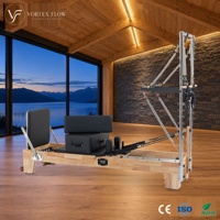 Fabricant Professionnel – Reformer Pilates 2-en-1 en Chêne Massif de Qualité Commerciale avec Demi-Tourneuse, Certifié CE RoHS pour Clubs de Fitness