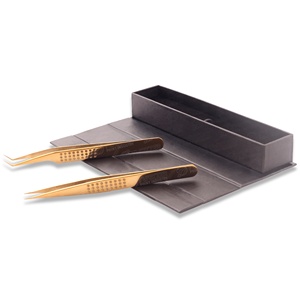 Pince à cils Diamond Grip, emballage personnalisé pour pince à cils, étiquette privée, pointe en fibre, pince à cils à 45 degrés - Product Image 6