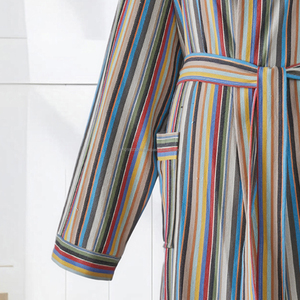 Peignoir en coton tissé 100% pour femmes et hommes, été/printemps, respirant, séchage rapide, longueur intégrale, fabriqué en Turquie - Product Image 4