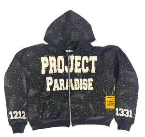 Sudadera con capucha verde de moda con diseño de PROJECT PARADISE Ropa informal perfecta para miembros de hermandad griega y entusiastas del estilo callejero - Product Image 3