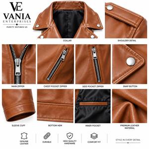 <b>Women</b> Faux <b>Leather</b> Motorcycle <b>Jacket</b> Slim Fit Biker Coat Zipper <b>Long</b> Sleeve Turn-Down Collar for Spring Autumn - Product Image 3