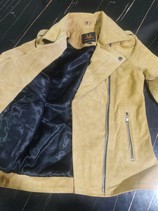 แจ็กเก็ตหนังนิ่มสำหรับผู้หญิงเสื้อแจ็คเก็ตหนังแท้มีซิปสไตล์สตรีทแวร์ - Product Image 6