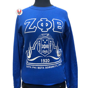 Sudadera con capucha personalizada de las hermandades universitarias Zeta Phi Beta Escudo DE ARMAS desgastado Sudadera con capucha estampada Ropa griega a rayas - Product Image 3