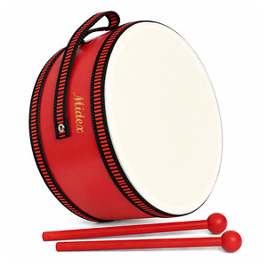Midex Orf-TF-13RD Orff Instruments - Red Kids' <b>Drum</b> with Strap and Floor <b>Drum</b> - Product Image 2