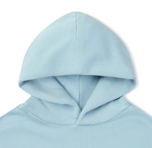 Sweat à capuche surdimensionné bleu 500 GSM Logo d'impression bouffée personnalisé 100% coton polaire lourde unisexe pour l'hiver pour les hommes - Product Image 4