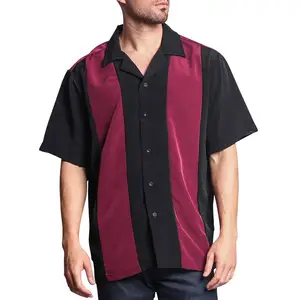 볼링 셔츠 맞춤 인쇄 면 세련된 캐주얼 셔츠 볼링 셔츠 면 100%