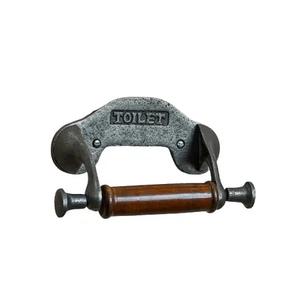 Juego de Baño Estilo Vintage Royal de Home Era, Portarrollos de Papel Higiénico Independiente en Negro y Marrón - Product Image 2