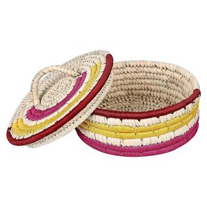 Boîte à roti en fil de feuille de palmier date faite à la main, boîte à chapati pour servir sur la table à manger et la cuisine, boîte à hotpot en gros - Product Image 2