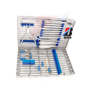 Kit de Osteotomía Quirúrgica, Cánula de Succión, Cureta Quirúrgica Lucas Crile-Portaagujas de Madera, Instrumentos de Acero Inoxidable - Product Image 1