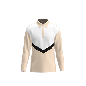 Polo décontracté à manches longues en pur coton respirant et solide pour homme, de qualité supérieure, à la mode, pour printemps et automne - Product Image 1