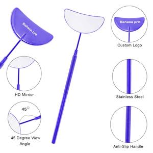 Espejo de Extensión de Pestañas de Diseño de Media Luna de Calidad Premium Bahasa Pro COMPANY, Acero Inoxidable, Diseño Personalizado, Logotipo de Marca Privada - Product Image 4