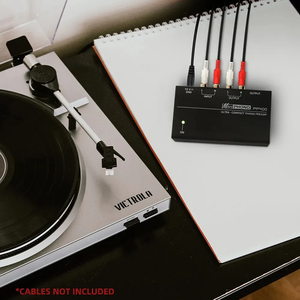 PP400 HiFi Ultra-Compact Phono Preamp Mini <span class=keywords><strong>amplificador</strong></span> de audio para el hogar <span class=keywords><strong>con</strong></span> <span class=keywords><strong>tocadiscos</strong></span> de tubo de interfaz RCA <span class=keywords><strong>y</strong></span> <span class=keywords><strong>altavoces</strong></span> para uso de DJ - Product Image 5