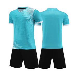 Ensemble maillot et short de football personnalisé à col ras du cou, respirant, imprimé, fabriqué professionnellement (OEM) - Product Image 1