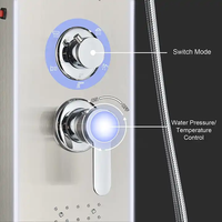 Offre Spéciale multifonction simple assemblage LED en acier inoxydable douche à effet pluie murale panneau de douche de salle de bain