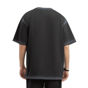 เสื้อยืดคอตตอนผ้าคอตตอนผ้าคอตตอนสีเรียบใหม่ระบายอากาศได้เปิดไหล่ - Product Image 3