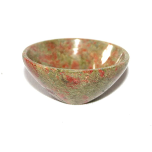 Gemstone <b>Material</b> Unakite Bowl Product Natural Stone Bowl Type Gemstone Reiki Healing Crystal Bowl for Decoration - Product Image 1