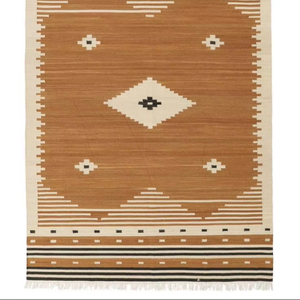 Grand tapis moderne en coton tissé à la main lavable tissé géométrique accent plat cuisine porte extérieure couloir - Product Image 1