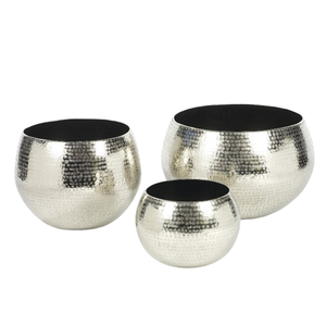 Jarrón de Metal Hecho a Mano al por Mayor, Modelo Theodore, Color Gris Niebla, Forma Redonda, Pedestal de Acero, Jarrones para Flores con Impresión Personalizada - Product Image 3