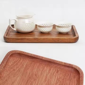 Juego de bandejas de madera para servir en diferentes tamaños, ideales para aperitivos de té y café, perfecto para mesa de comedor de cocina y uso decorativo en el hogar - Product Image 5