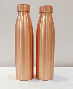 Bouteille d'eau en cuivre pur de qualité exportée pour l'eau potable du fabricant indien de bouteille d'eau en cuivre à vendre - Product Image 4