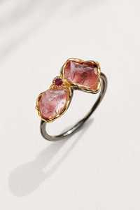 Anillo de Turmalina Rosa en Bruto con Certificado IGI, Plata de Ley 925, Anillo de Bodas Diseñado para Uso Diario Elegante, Piedra Orgánica de Lujo - Product Image 3