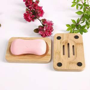 Paquete de 2 jaboneras de bambú, barra ranurada, jabonera, protector de madera, caja de jabón para baño, bandeja para manualidades - Product Image 3