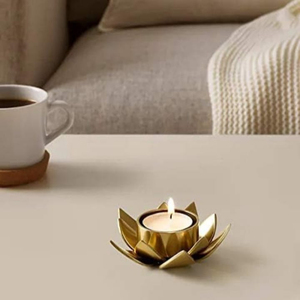 Elegante portavelas de luz de té de Metal dorado, artículo decorativo impermeable hecho a mano para el hogar para Pascua - Product Image 1