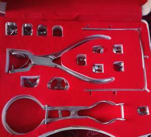 Rubber Dam Kit Dental Instruments Complete Set Clamps <b>Frame</b> Punch Stainless Steel Manual CE Certified Med Impact Instruments - Product Image 1