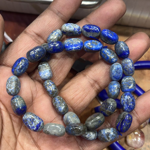 Date Mode Naturel Tumbled Pierre Perles Lapis Lazuli Bracelet Élastique pour Femmes Hommes Partie Perle De Luxe Bijoux Bracelets - Product Image 5