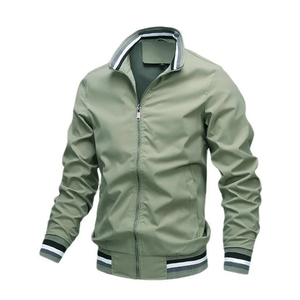 Blouson aviateur d'automne à capuche enduit et respirant pour hommes avec logo avant - Product Image 3