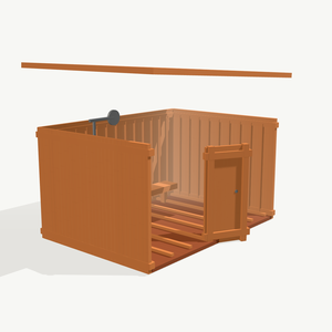 Piccola Casetta Tradizionale <span class=keywords><strong>in</strong></span> <span class=keywords><strong>Legno</strong></span> Impermeabile per Piscina con Doccia e Spogliatoio - Product Image 2