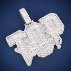 Pendentif en diamant Hip Hop direct du fabricant Pendentif en argent sterling 925 VVS Moissanite Diamond Custom Fine Jewelry - Product Image 2