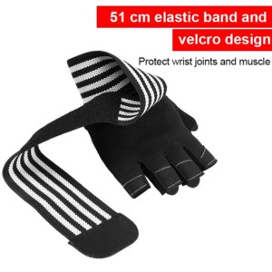 Gants de sport en cuir unisexes demi-doigts pour la musculation, le cyclisme et les entraînements sportifs - Séchage rapide et antidérapants - Product Image 3
