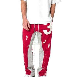Pantalones Deportivos de Estilo Urbano Hip Hop para Hombre, Pantalones Jogger con Estampado, Lavados, de Felpa Francesa, Secado Rápido, Transpirables y Modernos - Product Image 1