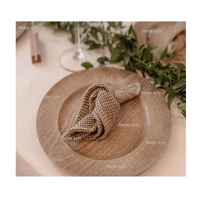 Placa de cargador de madera de nuevo diseño, forma redonda, tamaño personalizado, debajo de la placa para uso en restaurantes y hoteles - Product Image 2