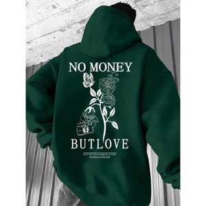 เสื้อมีฮู้ดลายดอกกุหลาบสำหรับผู้ชาย, เสื้อมีฮู้ดลายดอกไม้ปัก3D ทันสมัยเสื้อสวมหัวลำลองใส่สบายฤดูใบไม้ร่วง - Product Image 6