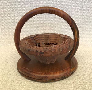 Cesta de Frutos Secos de Madera Moderna Hecha a Mano de Primera Calidad, Diseño Multifuncional, Almacenamiento de Aperitivos Sostenible para Hoteles y Restaurantes - Product Image 1