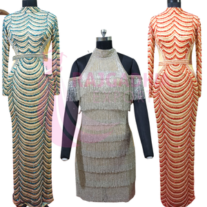 Robe de Soirée Personnalisée avec Nœud en Perles Naturelles, Couleur quantité minimale de commande 5 Pièces pour Fête Mariage, 104 - Product Image 4